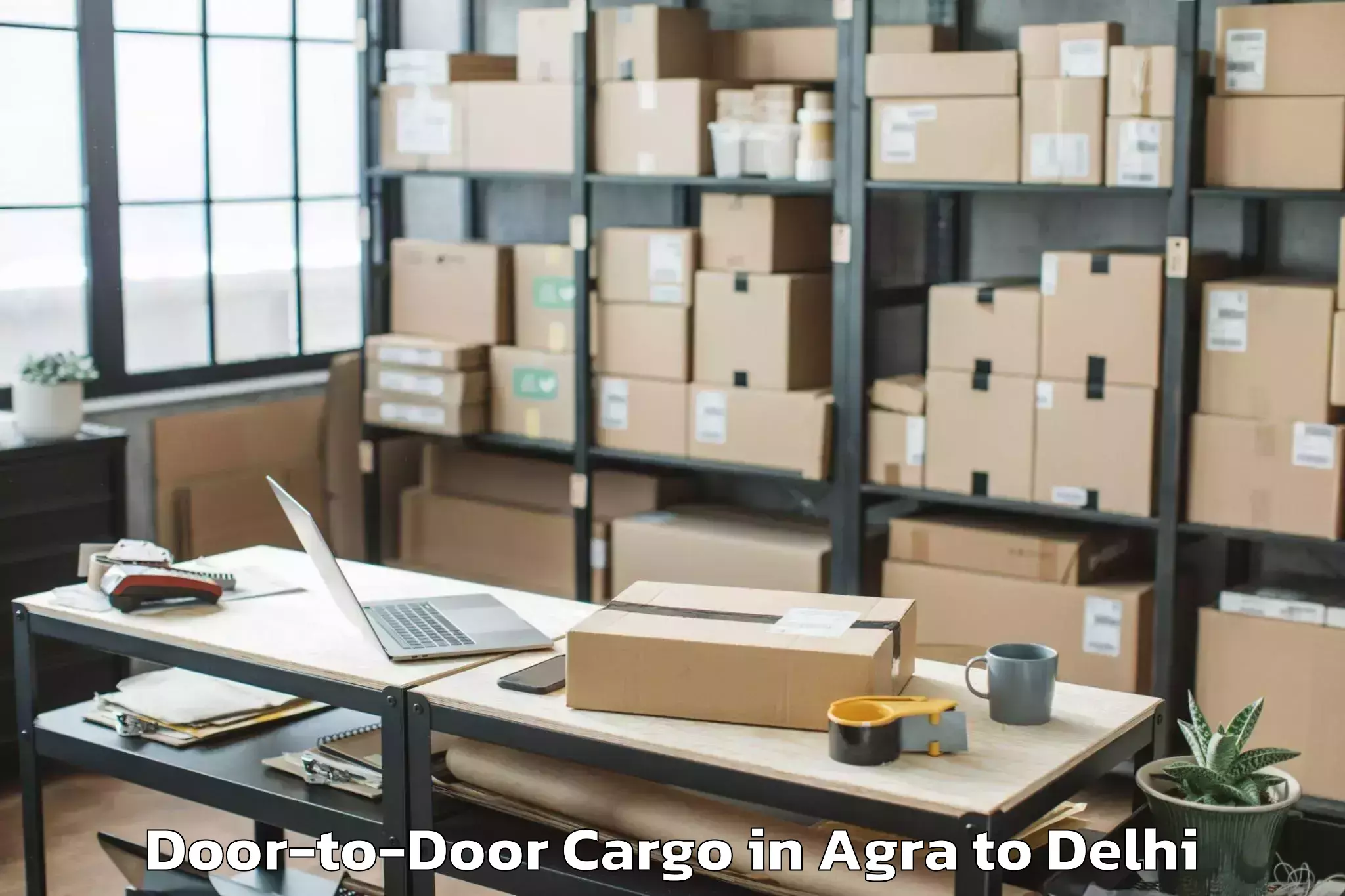 Book Agra to Pitampura Door To Door Cargo Online